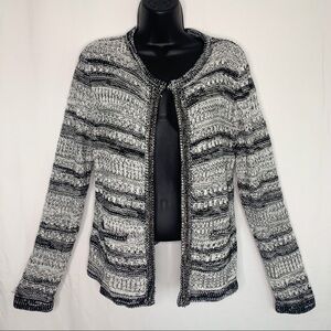 ROMEO & JULIET COUTURE Heathered Open Knit Chain Cardigan